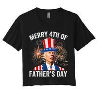 Joe Biden Merry 4th Of Father's Day Funny 4th Of July Crop Top