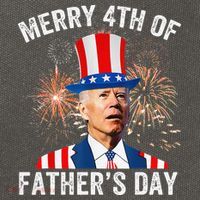 Joe Biden Merry 4th Of Father's Day Funny 4th Of July Cotton Canvas Backpack