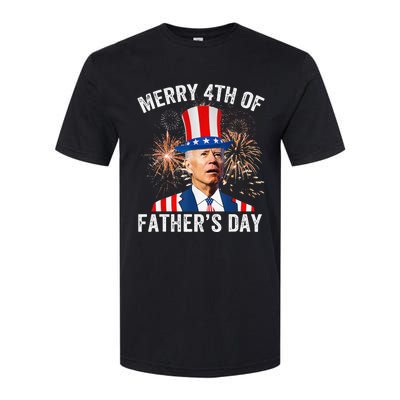 Joe Biden Merry 4th Of Father's Day Funny 4th Of July Softstyle CVC T-Shirt