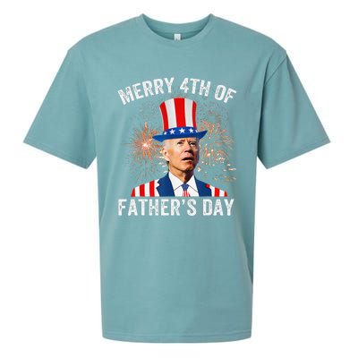 Joe Biden Merry 4th Of Father's Day Funny 4th Of July Sueded Cloud Jersey T-Shirt