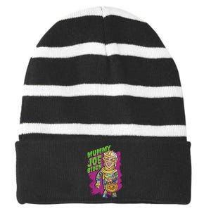 Joe Biden Mummy Striped Beanie with Solid Band