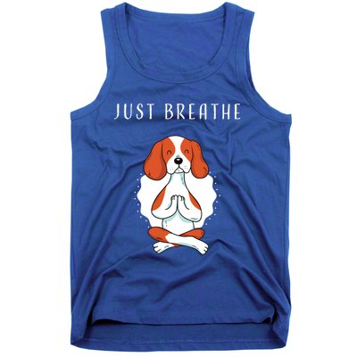 Just Breathe Meditation Buddha Lotus Flower Yoga Great Gift Tank Top