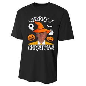 Joe Biden Merry Christmas Halloween Jokes Pumpkin Ghost Performance Sprint T-Shirt