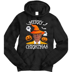 Joe Biden Merry Christmas Halloween Jokes Pumpkin Ghost Tie Dye Hoodie