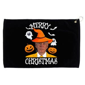 Joe Biden Merry Christmas Halloween Jokes Pumpkin Ghost Grommeted Golf Towel