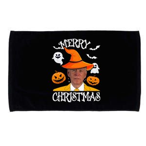 Joe Biden Merry Christmas Halloween Jokes Pumpkin Ghost Microfiber Hand Towel