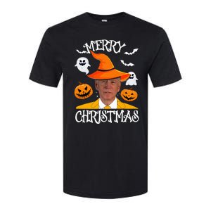 Joe Biden Merry Christmas Halloween Jokes Pumpkin Ghost Softstyle CVC T-Shirt