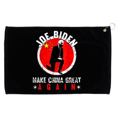 Joe Biden Make China Great Again Funny Sarcastic AntiBiden Grommeted Golf Towel