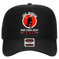 Joe Biden Make China Great Again Funny Sarcastic Anti Biden High Crown Mesh Back Trucker Hat