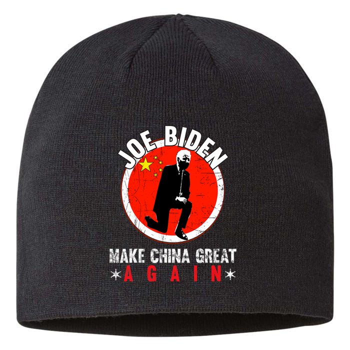 Joe Biden Make China Great Again Funny Sarcastic Anti Biden Sustainable Beanie