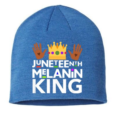 Juneteenth Black Melanin King Dad Grandad Freedom Gift Sustainable Beanie