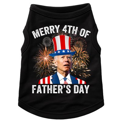 Joe Biden Merry 4th Of Fathers Day Funny 4th Of July Doggie Tank
