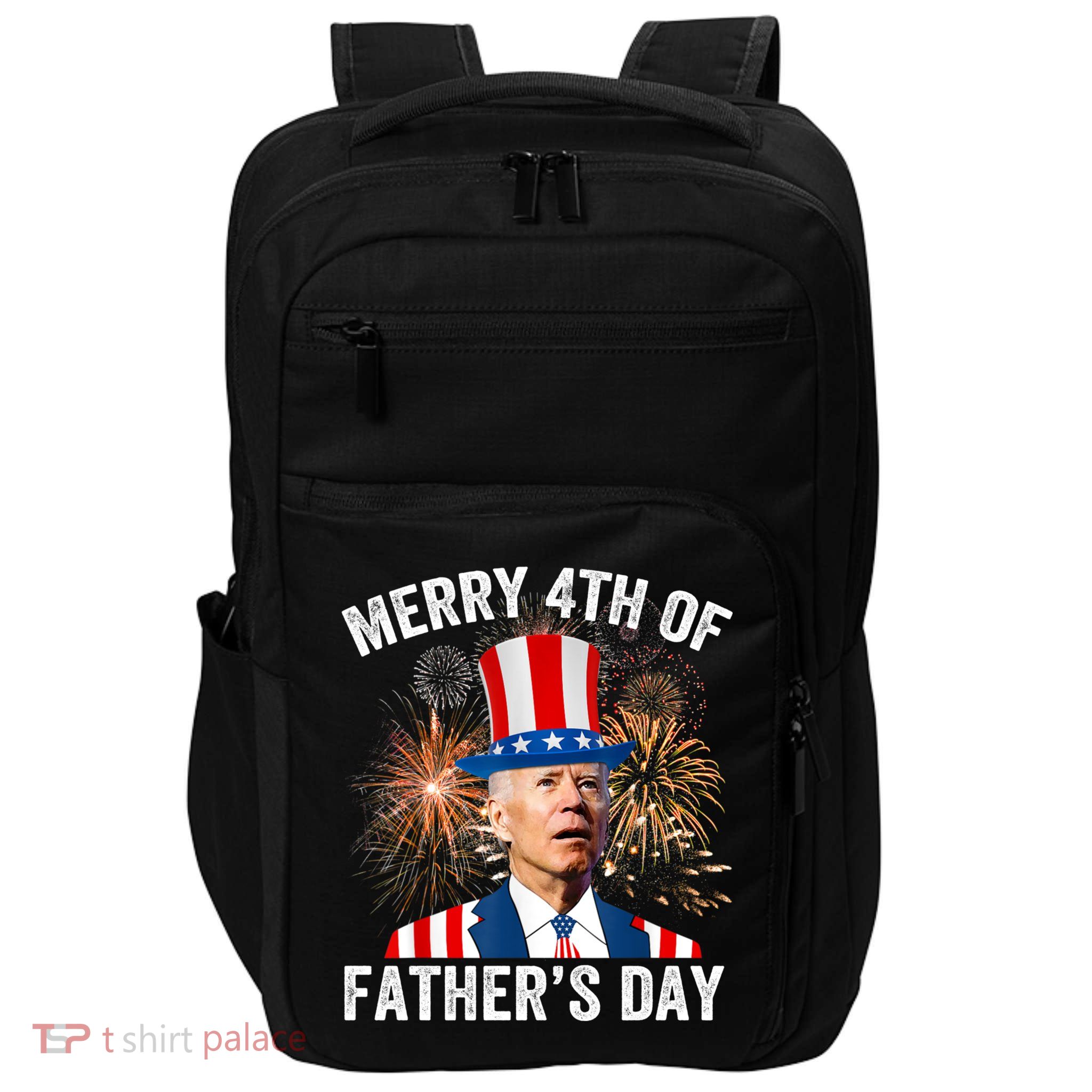 Joe Biden Merry 4th Of Fathers Day Funny 4th Of July Impact Tech Backpack