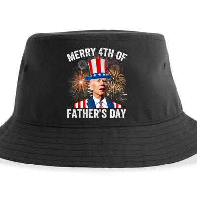 Joe Biden Merry 4th Of Fathers Day Funny 4th Of July Sustainable Bucket Hat
