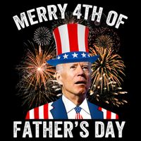 Joe Biden Merry 4th Of Fathers Day Funny 4th Of July Sustainable Bucket Hat