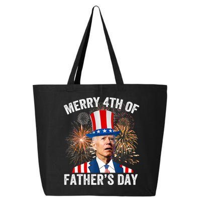 Joe Biden Merry 4th Of Fathers Day Funny 4th Of July 25L Jumbo Tote