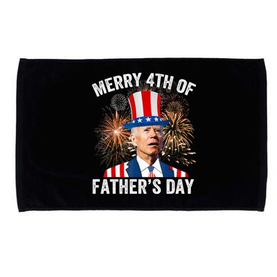 Joe Biden Merry 4th Of Fathers Day Funny 4th Of July Microfiber Hand Towel
