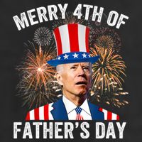 Joe Biden Merry 4th Of Fathers Day Funny 4th Of July Microfiber Hand Towel