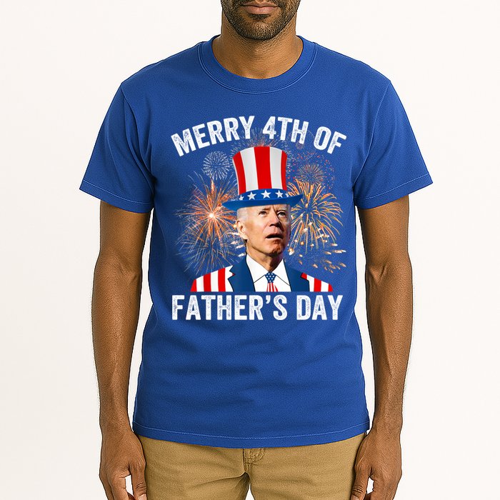 Joe Biden Merry 4th Of Fathers Day Funny 4th Of July Tall T-Shirt