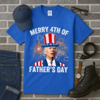 Joe Biden Merry 4th Of Fathers Day Funny 4th Of July Tall T-Shirt