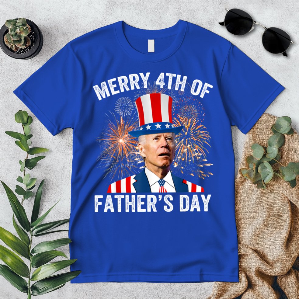 Joe Biden Merry 4th Of Fathers Day Funny 4th Of July Premium T-Shirt