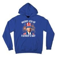 Joe Biden Merry 4th Of Fathers Day Funny 4th Of July Tall Hoodie