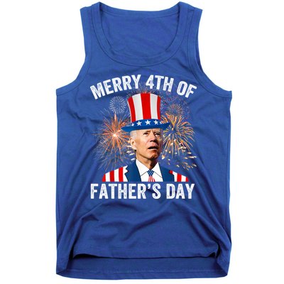 Joe Biden Merry 4th Of Fathers Day Funny 4th Of July Tank Top