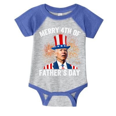 Joe Biden Merry 4th Of Fathers Day Funny 4th Of July Infant Baby Jersey Bodysuit