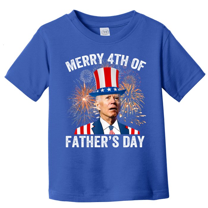 Joe Biden Merry 4th Of Fathers Day Funny 4th Of July Toddler T-Shirt