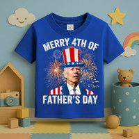 Joe Biden Merry 4th Of Fathers Day Funny 4th Of July Toddler T-Shirt