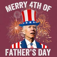 Joe Biden Merry 4th Of Fathers Day Funny 4th Of July 16oz Travel Tumbler