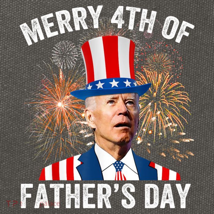 Joe Biden Merry 4th Of Fathers Day Funny 4th Of July Cotton Canvas Backpack