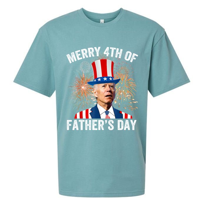 Joe Biden Merry 4th Of Fathers Day Funny 4th Of July Sueded Cloud Jersey T-Shirt