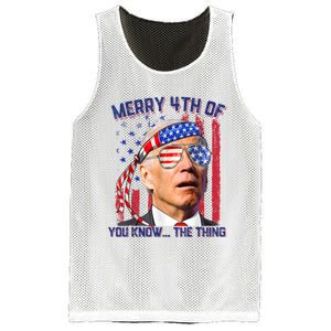 Joe Biden Merry 4th Of You Know The Thing, Joe Biden 4th Of July Mesh Reversible Basketball Jersey Tank