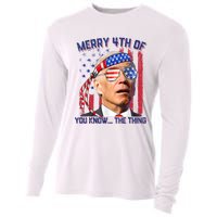 Joe Biden Merry 4th Of You Know The Thing, Joe Biden 4th Of July Cooling Performance Long Sleeve Crew