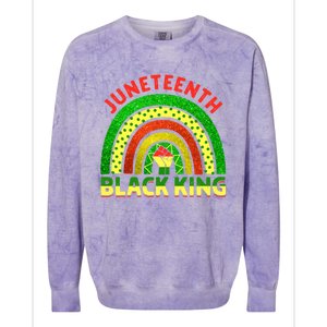 Juneteenth Black Melanin King Independence Day Blm Rainbow Cool Gift Colorblast Crewneck Sweatshirt