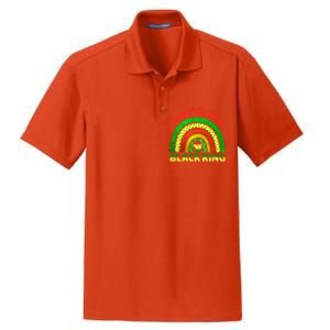 Juneteenth Black Melanin King Independence Day Blm Rainbow Cool Gift Dry Zone Grid Polo