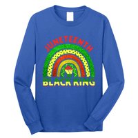 Juneteenth Black Melanin King Independence Day Blm Rainbow Cool Gift Long Sleeve Shirt