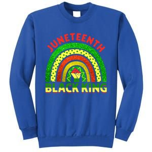 Juneteenth Black Melanin King Independence Day Blm Rainbow Cool Gift Sweatshirt