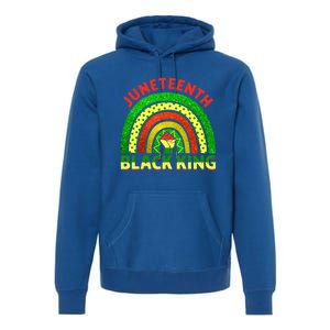 Juneteenth Black Melanin King Independence Day Blm Rainbow Cool Gift Premium Hoodie