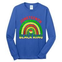 Juneteenth Black Melanin King Independence Day Blm Rainbow Cool Gift Tall Long Sleeve T-Shirt