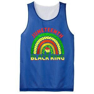 Juneteenth Black Melanin King Independence Day Blm Rainbow Cool Gift Mesh Reversible Basketball Jersey Tank