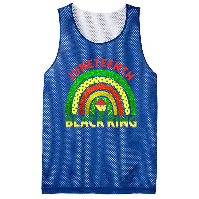 Juneteenth Black Melanin King Independence Day Blm Rainbow Cool Gift Mesh Reversible Basketball Jersey Tank