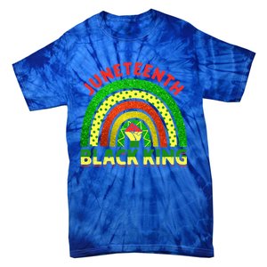 Juneteenth Black Melanin King Independence Day Blm Rainbow Cool Gift Tie-Dye T-Shirt