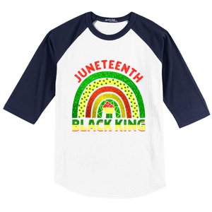 Juneteenth Black Melanin King Independence Day Blm Rainbow Cool Gift Baseball Sleeve Shirt