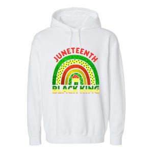 Juneteenth Black Melanin King Independence Day Blm Rainbow Cool Gift Garment-Dyed Fleece Hoodie