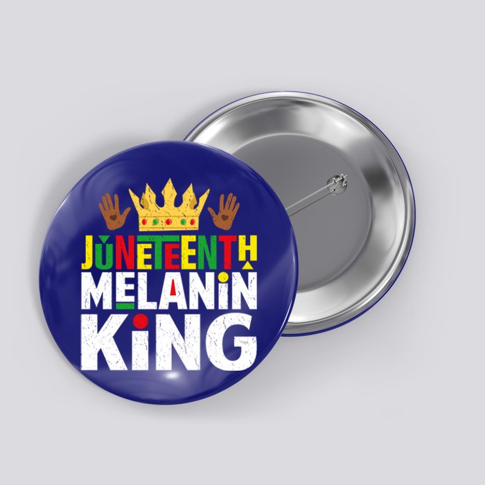 Juneteenth Black Melanin King Blm Freedom Day Independence Gift Button