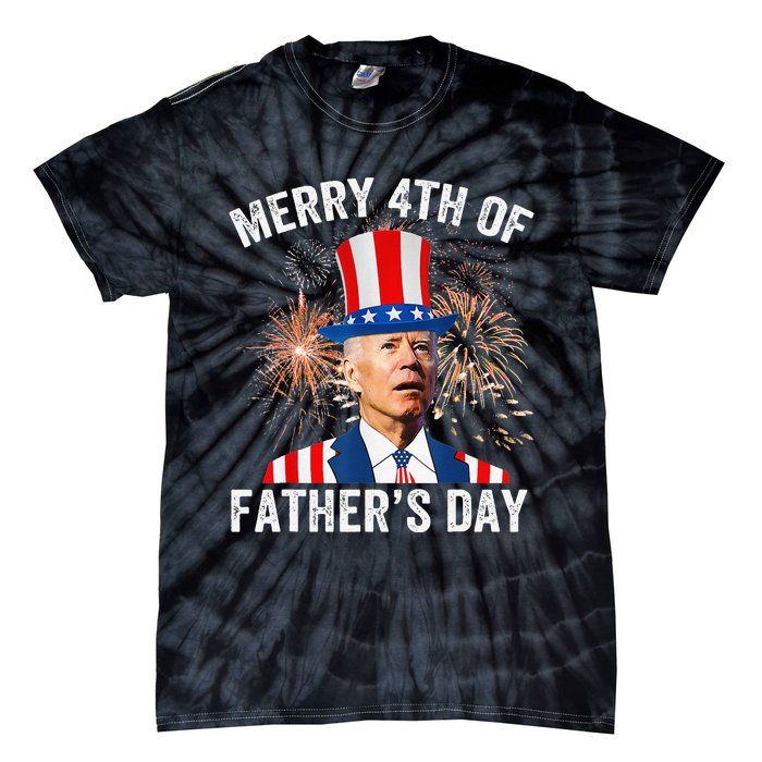 Joe Biden Merry 4th Of Father's Day Funny 4th Of July Tie-Dye T-Shirt