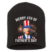 Joe Biden Merry 4th Of Father's Day Funny 4th Of July Short Acrylic Beanie