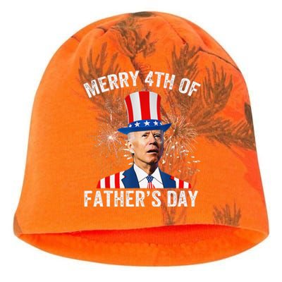 Joe Biden Merry 4th Of Father's Day Funny 4th Of July Kati - Camo Knit Beanie